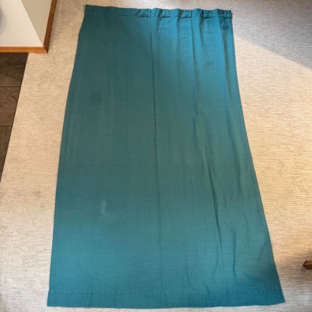 One Teal / Turquoise Curtain Panel - 82.5 inches long